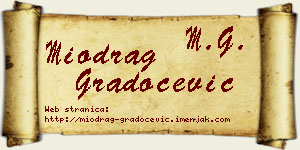 Miodrag Gradoćević vizit kartica